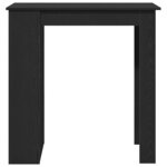 vidaXL Table de bar avec étagère de rangement chêne noir
