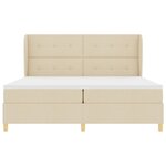 lit avec sommier et matelas vidaXL  crème  200x200 cm  tissu