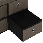 vidaXL Banc de rangement pliable Marron 76x38x38 cm Faux lin