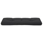 vidaXL Coussin de palette noir 120x40x12 cm tissu