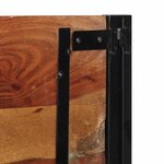 vidaXL Tête de lit 120 cm bois massif récupéré et fer