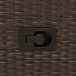 vidaXL Chaise inclinable de jardin avec coussins marron résine tressée