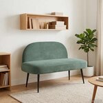 vidaXL Banc rembourré avec dossier Vert marin 110 x 60 x 76 cm Velours