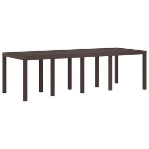 vidaXL Table de jardin pour repas Marron 250 x 100 x 73 cm polyrotin