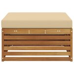 vidaXL Pouf d'Extérieur Bois d'Acacia Massif Naturel