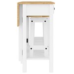 vidaXL Ensemble de bar 3 Pièces blanc bois de pin massif