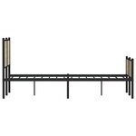 vidaXL Cadre de lit en métal sans matelas chêne sonoma 120x200 cm