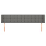 vidaXL Tête de lit avec oreilles Gris foncé 203x23x78/88 cm Tissu