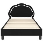 vidaXL Cadre de lit pour enfants avec tête de lit Noir 90 x 190 cm