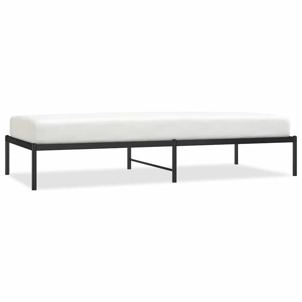 vidaXL Cadre de lit métal sans matelas noir 90x200 cm