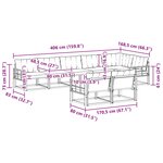 vidaXL Ensemble de canapés d'extérieur 8 Pièces Blanc et Beige