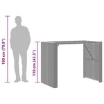 vidaXL Ensemble de bar de jardin 5 Pièces avec coussins gris poly rotin