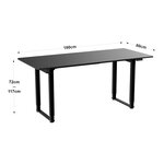 Bureau table poste de travail électrique à hauteur réglable 180 x 80 cm noir 03_0009078