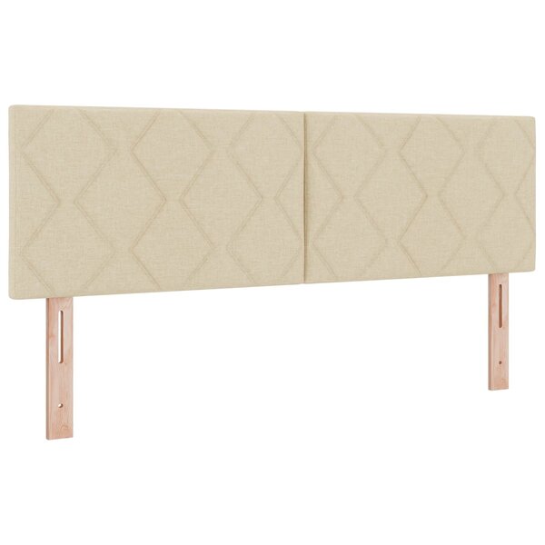 vidaXL Tête de lit LED Crème 160 cm tissu
