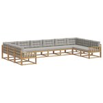 vidaXL Ensemble de canapés d'extérieur 10 Pièces Blanc et gris clair