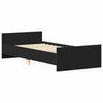 vidaXL Cadre de lit sans matelas noir 100x200 cm bois d'ingénierie