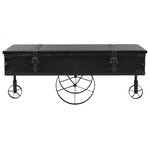 vidaXL Table basse MDF et bois de sapin 110x55x43 cm
