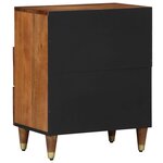 vidaXL Cabinet de chevet avec tiroir marron miel 50 x 33 x 62 cm
