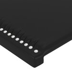 vidaXL Tête de lit avec oreilles Noir 93x23x78/88 cm Similicuir