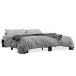 vidaXL Cadre de lit sans matelas chêne marron 200x200 cm