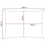 vidaXL Voile d'ombre Gris clair et blanc 5 x 8 m HDPE