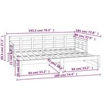 vidaXL Lit coulissant Bois de pin solide 2x(90x190) cm