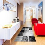 SUBWAY CUBE Tapis de salon en polypropylene - 80x150 cm - Noir