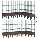 vidaXL Jardinière avec treillis marron 200x160x142 5 cm PP