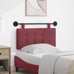 vidaXL Tête de lit suspendue Bordeaux Tissu