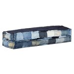 vidaXL Coussins de canapé palette 2 Pièces Bleu Patchwork en denim