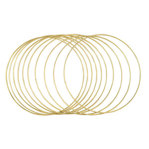 Anneaux en métal Doré 25cm 10 pièces