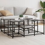 vidaXL Table basse sonoma gris 91x91x40 cm bois d'ingénierie