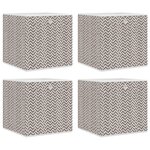 vidaXL Boîtes de rangement pliables 4 Pièces 32x32x32 cm tissu intissé