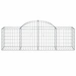 vidaXL Paniers à gabions arqués 12 Pièces 200x50x60/80 cm Fer galvanisé