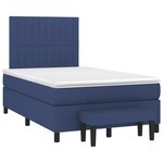 vidaXL Sommier à lattes de lit avec matelas Bleu 120x200 cm Tissu