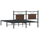 vidaXL Cadre de lit sans matelas chêne marron 137x190 cm