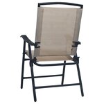 vidaXL Chaises de jardin pliables lot de 2 Textilène Taupe