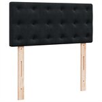 vidaXL Sommier à lattes de lit avec matelas noir simple velours