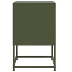 vidaXL Tables de chevet 2 Pièces vert olive 36x39x60 5 cm acier