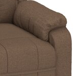 vidaXL Fauteuil inclinable électrique Marron Tissu