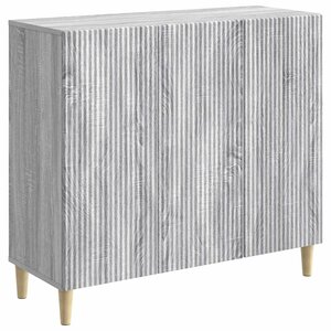 vidaXL Buffet Sonoma gris 89 x 34 5 x 80 cm Bois d'ingénierie