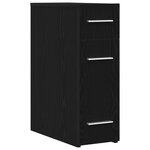 Meuble de pharmacie vidaXL en chêne noir 20x45 5x60 cm en bois d'ingénierie