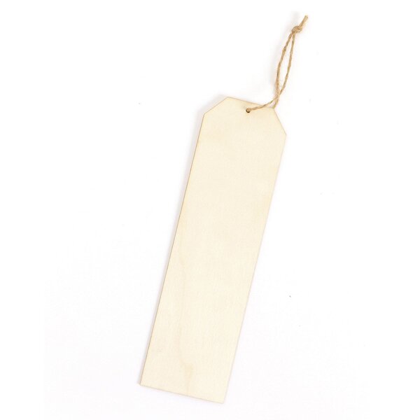 Marque-pages en bois à décorer 19 x 5 cm