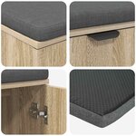 vidaXL Banc d'entrée avec coussin Chêne Sonoma 100 x 38 x 46 cm