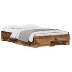 vidaXL Cadre de lit Bois Ancien 120 x 200 cm Bois d'ingénierie