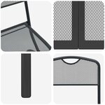 vidaXL Ensemble de meubles d'extérieur 5 Pièces Anthracite Fer et Acier