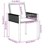 vidaXL Chaises de jardin 2 Pièces Noir et Gris foncé polyrotin