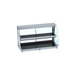 Vitrine chaude drop-in courbée plaque vitrocéramique noire - 3 à 5 x gn 1/1 - combisteel -  - acier inoxydable3 x gn 1/1 1765x720x9