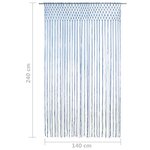 vidaXL Rideau en macramé Bleu 140x240 cm Coton