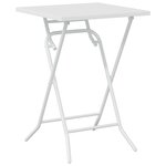 vidaXL Ensemble Bistro pliant 3 pièces Blanc Acier